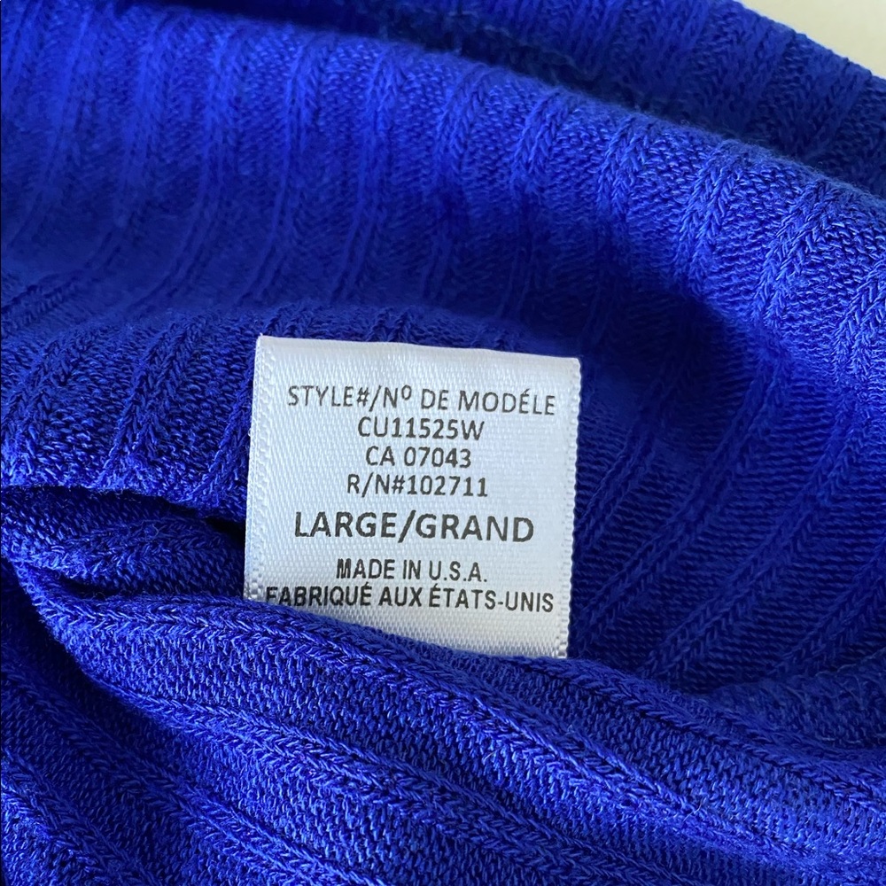 Olivia Moon — Blue tank top with silver zip on the back. - Picture 4 of 10